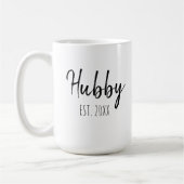 Mug Personnaliser minimaliste Simple Mari Année Hubby (Gauche)