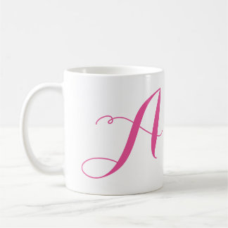 Mug Personnaliser Monogramme-A/Rose