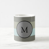 Mug Personnaliser monogramme Moderne Couleurs rayures  (Centre)