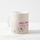 Mug Personnaliser, Musique Papillons Merci Enseignant (Devant gauche)