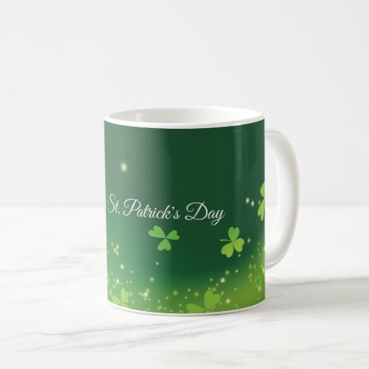 Mug Personnaliser Nom Et Photo St. Patrick's Day Green (Devant droit)