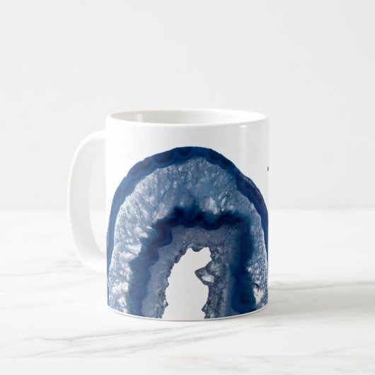 Mug * Personnaliser NOM ROCKS Crystals Géode Agate (Devant gauche)