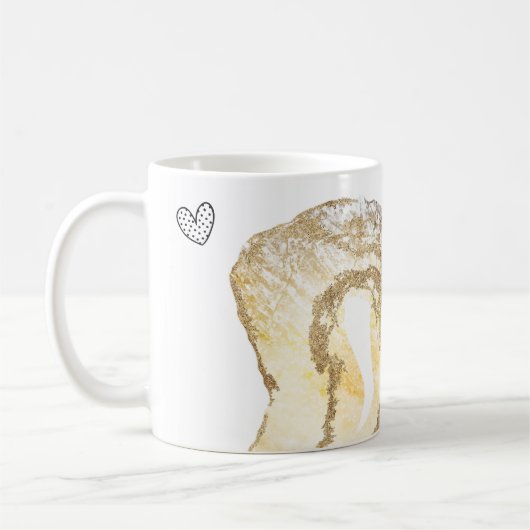 Mug *~* Personnaliser NOM ROCKS Parties scintillant or (Gauche)