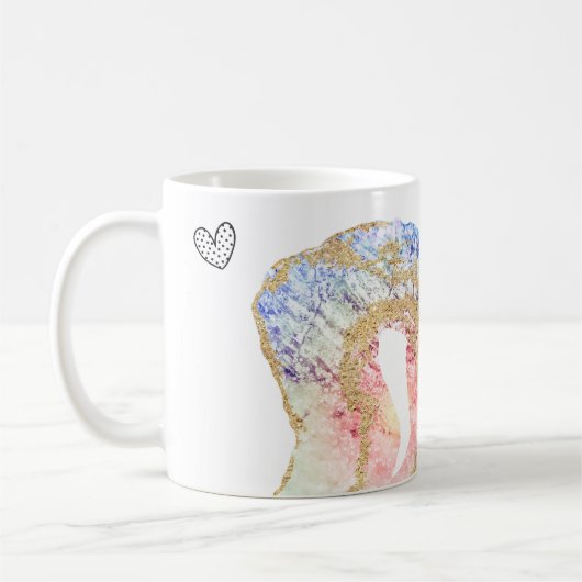 Mug *~* Personnaliser NOM ROCKS Pastels Parties scinti (Gauche)