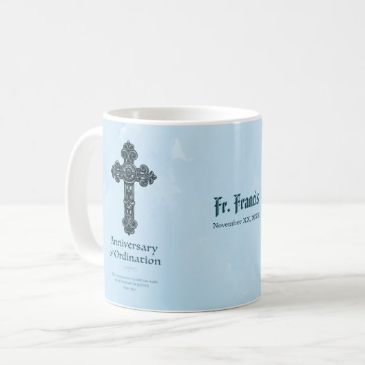 Mug Personnaliser, Ordination Anniversaire Prêtre, Cro (Devant gauche)