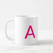 Mug Personnaliser, personnaliser monogramme initial ro (Gauche)