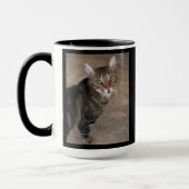 Mug Personnaliser PHOTO & TEXTE noir café cadeau (Gauche)
