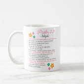 Mug Personnaliser Psaume 23-NIV Bible Scripture Fleurs (Gauche)