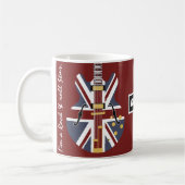 Mug Personnaliser Rock & Roll Star Union Jack Guitar (Gauche)