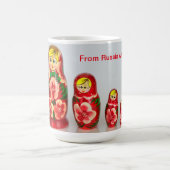 Mug Personnaliser Russe Matryoshka empilage poupées (Centre)