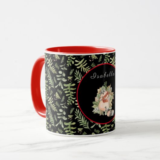 Mug Personnaliser Sleepy Raccoon Texte et couleur (Devant gauche)