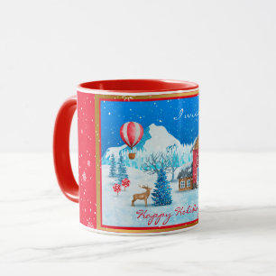 Mug Personnaliser sur le paysage neigeux