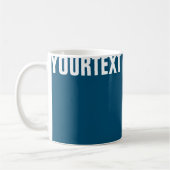 Mug Personnaliser votre texte Ocean Blue White Modern (Gauche)