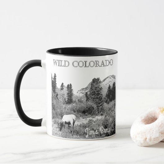 Mug Personnaliser Wild Colorado Elk Wilderness (Avec donut)