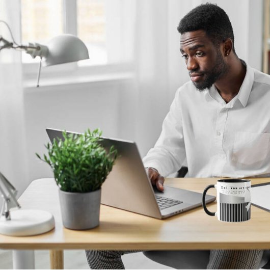 Mug Personnalisez Black White Stripe Papa Vous Êtes Sp