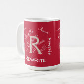 Mug Personnalisez ce modèle, MONOGRAM, NOM, Café (Devant gauche)