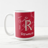 Mug Personnalisez ce modèle, MONOGRAM, NOM, Café (Gauche)