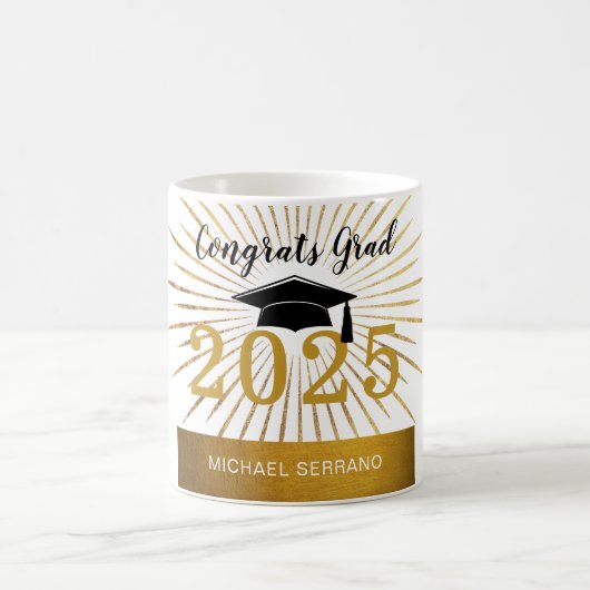 Mug Personnalisez Félicitations Classe d'or Grad Foil (Centre)