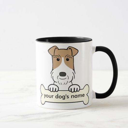 Mug Personnalisez Fox Terrier de fil (Droite)