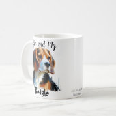 Mug Personnalisez le café et mon plat Beagle (Devant gauche)