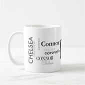 Mug Personnalisez les conceptions de signature de (Gauche)