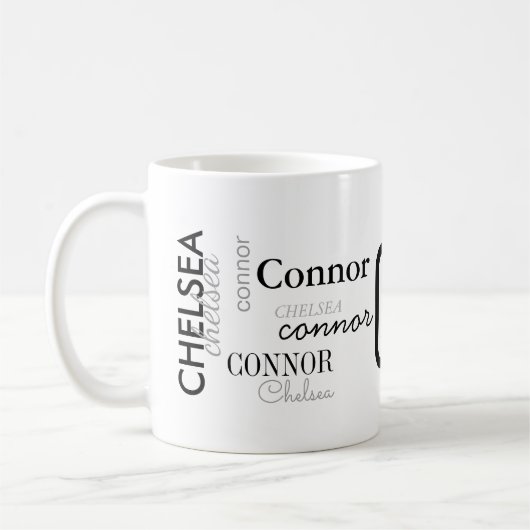 Mug Personnalisez les conceptions de signature de (Gauche)