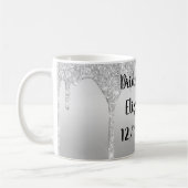 Mug Personnalisez les Parties scintillant en argent Dé (Gauche)