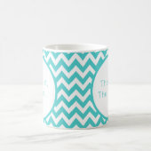 Mug Personnalisez Turquoise Chevron Mais Premier Café (Centre)