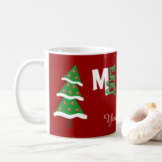Mug Personnalisez un noble Joyeux Noël pour vous ! (Avec donut)
