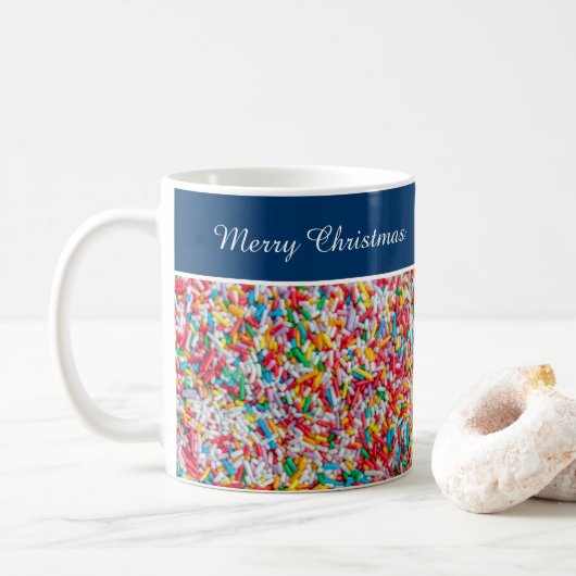 Mug Personnalisez un noble Joyeux Noël pour vous ! Caf (Avec donut)
