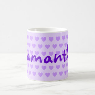 Mug Personnalisez vos propres coeurs violets pâles