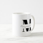 Mug Personnalisez votre initiale et votre nom avec Cal (Devant droit)