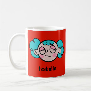 Mug Personnalisez votre nom avec un drôle de visage de