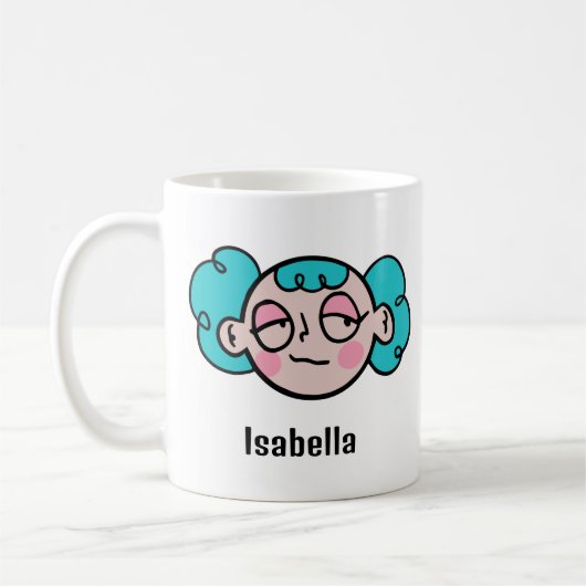 Mug Personnalisez votre nom avec un drôle de visage de (Gauche)
