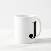 Mug Personnalisez votre nom Commencez par la lettre J (Devant droit)