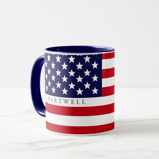 Mug Personnalité du drapeau américain (Devant gauche)