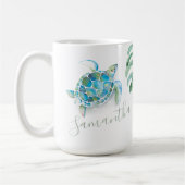 Mug Personnalité du Tourtle de la mer verte (Gauche)