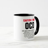 Mug Personnalité Obsessionnelle Compulsive FUNNY Défin (Devant droit)