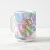 Mug Personnalize Purple Script, Iridescent Wave (Devant gauche)