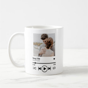Mug Personnalized Newlywed Photo Song Playlist