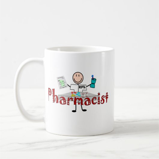Mug Personne de bâton de pharmacien--Cadeaux (Gauche)
