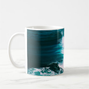 Mug Personne en surf avec vagues de l'océan