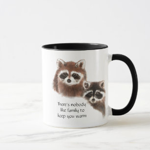 Mug Personne N'Aime La Famille, Mignolette Raccoon Ani