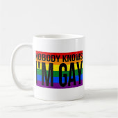 Mug Personne ne sait que je suis gai (Gauche)