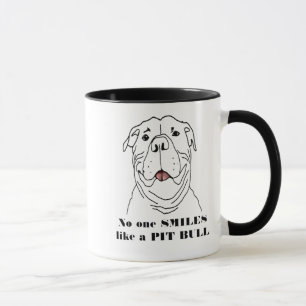 Mug Personne ne sourit comme un Chien taureau chiqué D