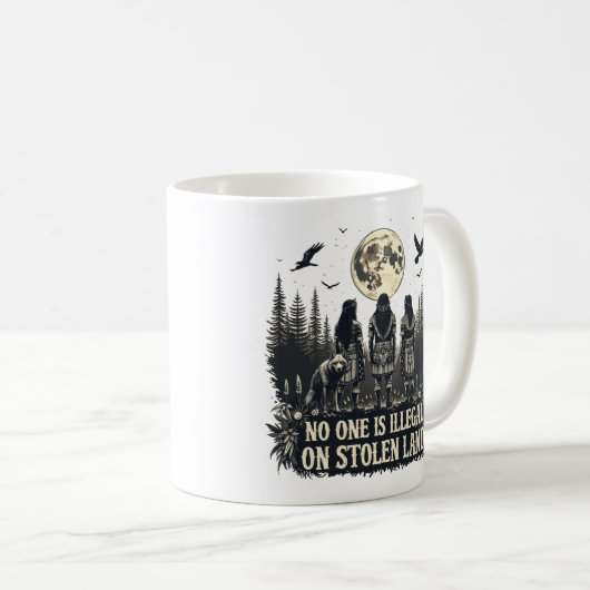 Mug Personne N'Est Illégal Sur Les Terres Volées Améri (Devant droit)
