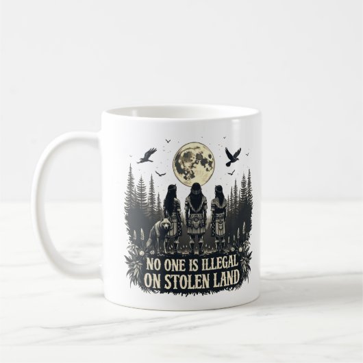 Mug Personne N'Est Illégal Sur Les Terres Volées Améri (Gauche)