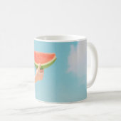 Mug Personne tenant de la pastèque tranchée (Devant droit)