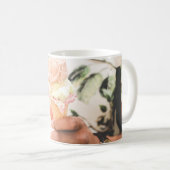 Mug Personne tenant un cône de crème glacée avec trois (Devant droit)