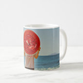 Mug Personne tenant une bague gonflable à thème pastèq (Devant droit)